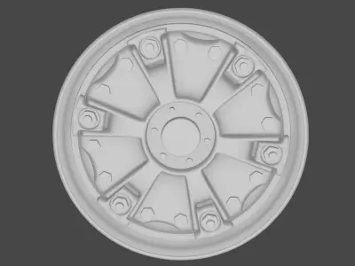 Vintage Truck Rims 3D model