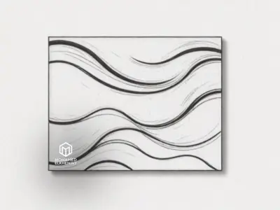 modern panel wall decor set wall relief mural CNC 90 3D model