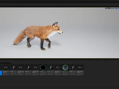 Fox Animated  - UNREAL project  and Maya base rig 3D model