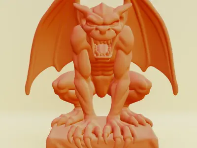 Gargoyle Guardian Statue Stone Printable 3D print model