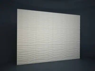 03 SILK PATTERN 3D WALL Low-poly 3D model