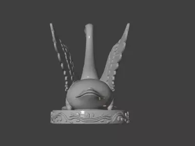 Classical Swan Sculpture 3D print model