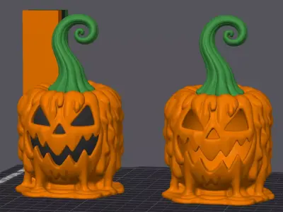 melted pumpkin 3D print model