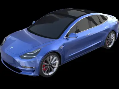 Full Tesla 2020 Vehicle Lineup 3D model