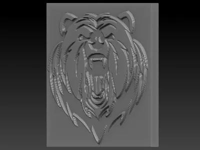 Bearr bear head 3D print model