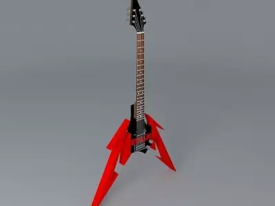 Metallica guitar Free 3D model