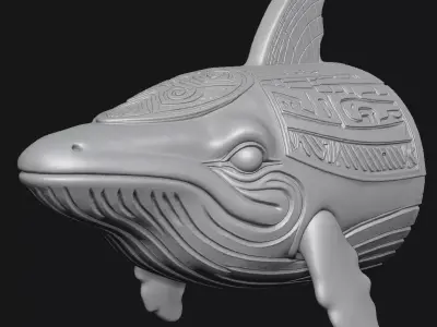 whale 3D print model
