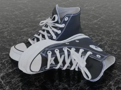 CONVERSE ALL STAR 3D SHOES Low-poly 3D model