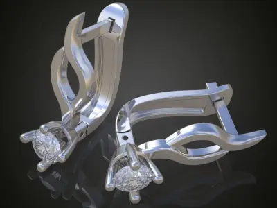 Earring 3D model 3D printable model 0149-13 3D print model