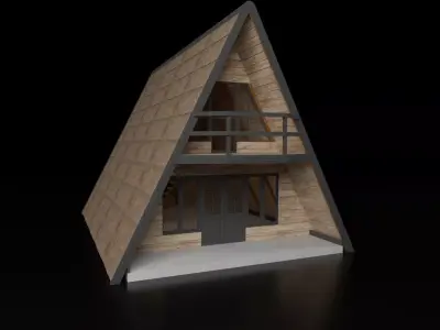 Cabin House Free low-poly 3D model