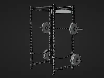 Exercise Power Rack 3D model