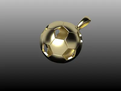 soccer ball pendant 3D print model