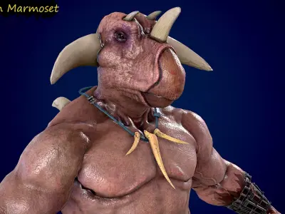 Beast Mutant Low-poly 3D model