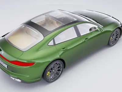 Generic Sedan v30 Low-poly 3D model