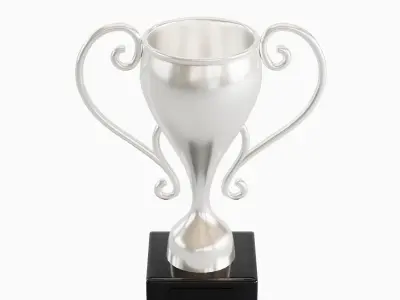 Silver Trophy Cup  Low-poly 3D model