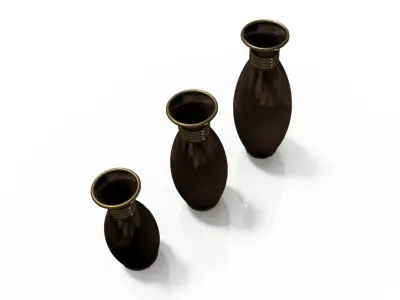 Vase Collection bowling ball bottle 3D model