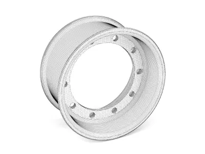 Steel rim 07 3D model