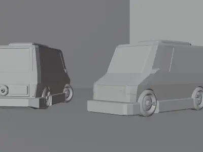 Futuristic Vehicle Low-poly 3D model