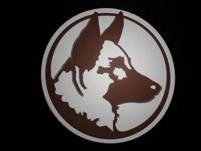 German Shepard head 3D model