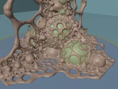 algorithm 3d FRACTAL ARQUITECTURAL COLUMN 3D model