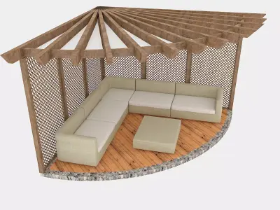 garden camellia 02 Low-poly 3D model