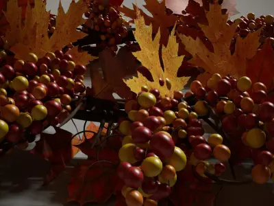 Autumn wreath 3D model