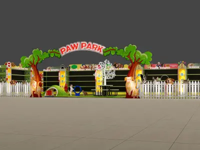The Pet Park Exhibition Low-poly 3D model