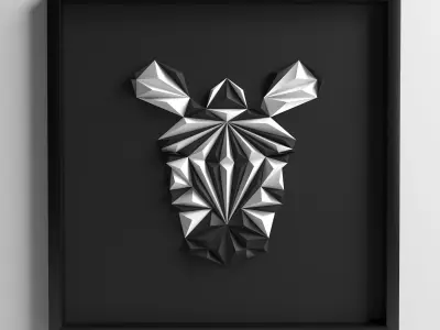 Embossed frame Free low-poly 3D model