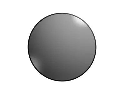 Minimalist Round Wall Mirror Low-poly 3D model