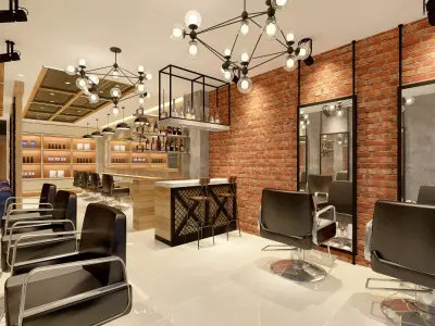  barbershop Low-poly 3D model