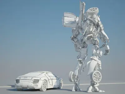 transformers Audi R8 3D model