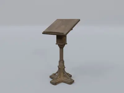 Bookstand 2 wooden book stand Low-poly 3D model