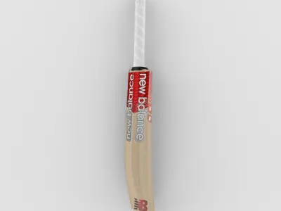 cricket bat Low-poly 3D model