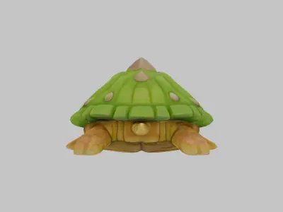 Island Turtle Low-poly 3D model