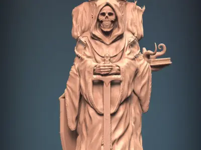 Dark Cultists of Zinn Candle Holder 3D Printable Sculpt 3D print model