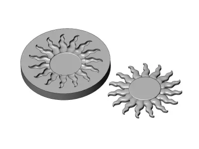 Mold sun onlay relief 3D print model
