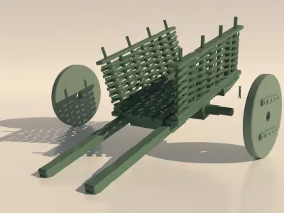 Wooden Wagon for 3Dprint 3D print model
