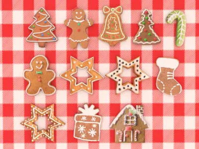 Christmas Cookies Low-poly 3D model