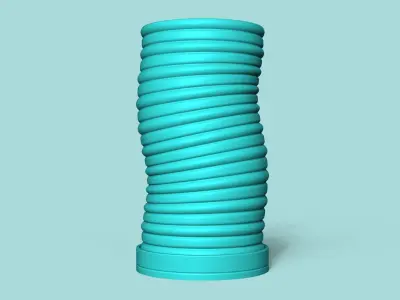 Vase 22 with Plate - Simple Plant Pot - Home Decor 3D print model