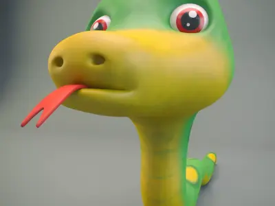 Cartoon Snake 3D model