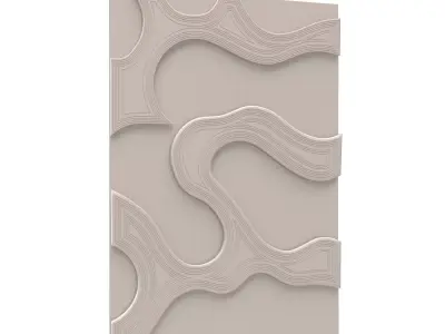 Organic wall decor 3D model