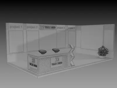 Booth Exhibition Stand a419d 3D model
