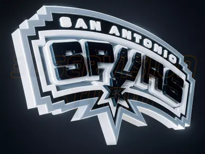 San Antonio Spurs logo - Cinematic - 3D print 3D model