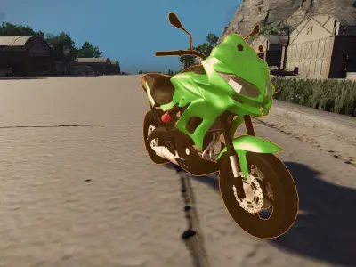 Kawasaki Versys Motorcycle 3d Model Game Ready  3D model
