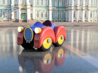 313 Donald Duck car 3D print model