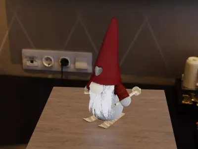 Christmas Gnome soft toy  Free 3D model