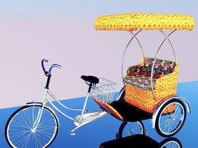 Bike Rickshaw 3D model