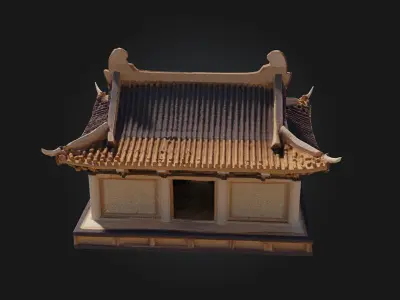 Ancient Pavilion Model  A Timeless Shelter of Elegance  3D model