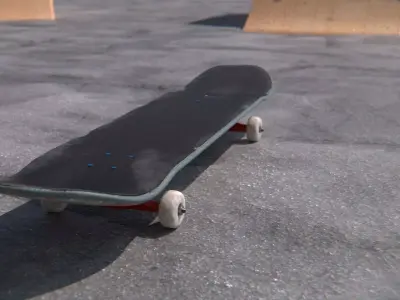 Scratched Skateboard 3D model