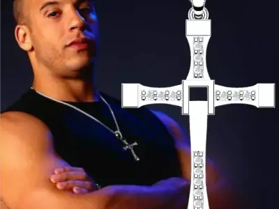 Cross Pendant Fast And Furious Vin Diesel Jewelry 3D print model